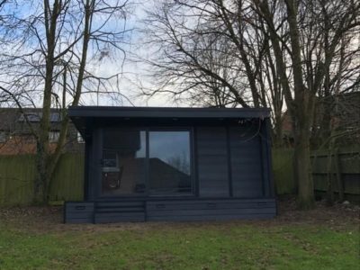 Derby Garden Room Being Used As Quite Retreat Outside Shot 2